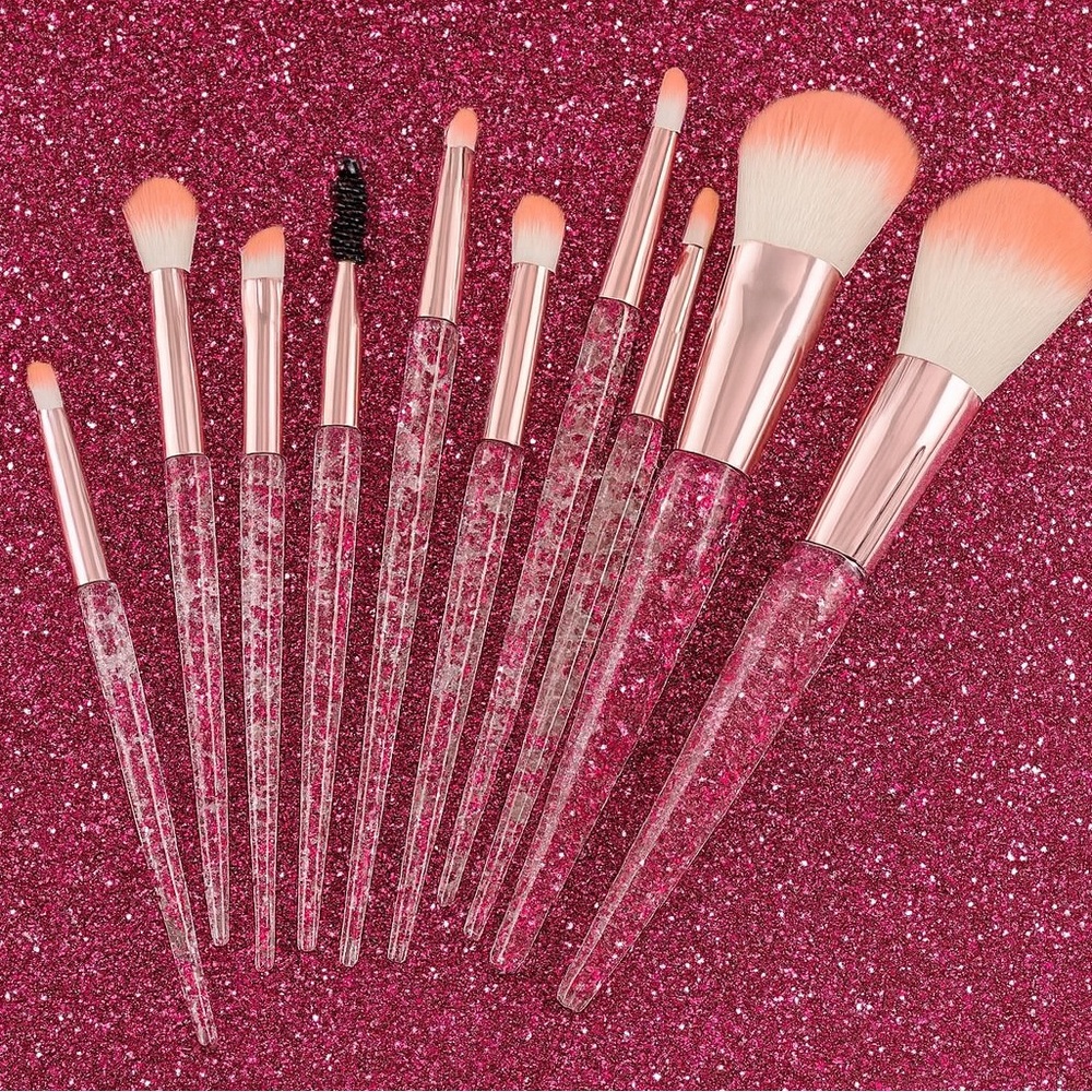 Glitter Pink Makeup Brush Collection